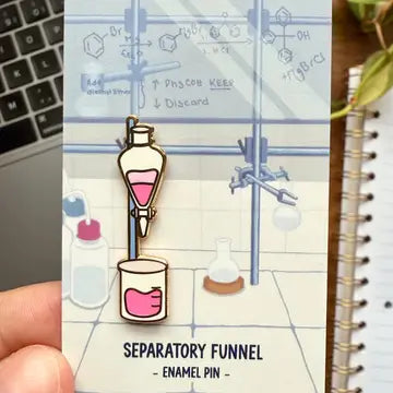 Separatory Funnel Enamel Pin