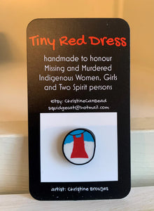 Tiny Red Dress Pin