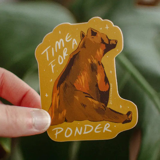 Time for a Ponder Grizzly Sticker