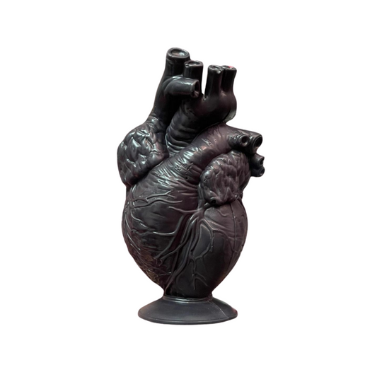 Black Anatomical Heart Candle
