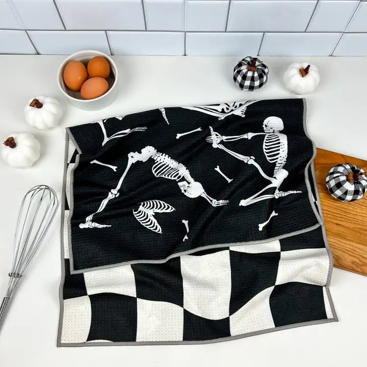 Yoga Bones Tea Towel