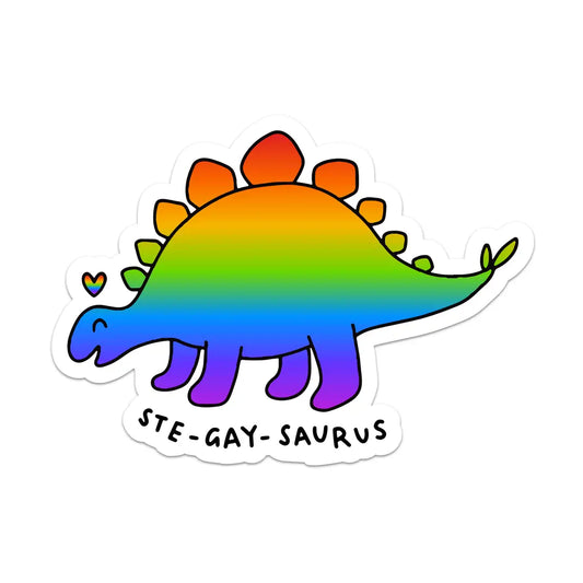 Ste-Gay-Saurus Pride Sticker