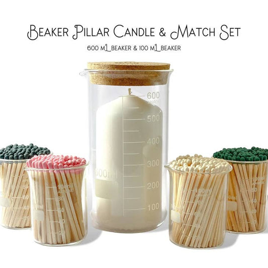 Beaker Candle + Match Set