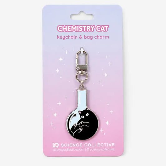 Chemistry Cat Keychain