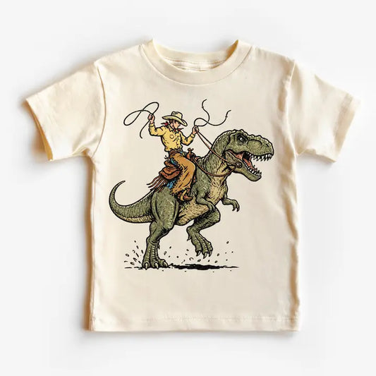 Cowboy Dinosaur Kids Tshirt