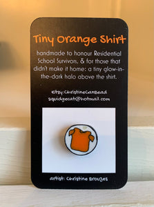 Tiny Orange Shirt Pin