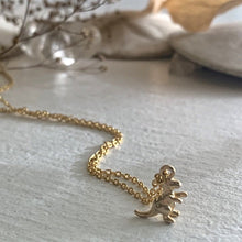 Load image into Gallery viewer, T-Rex Charm Necklace - Gold
