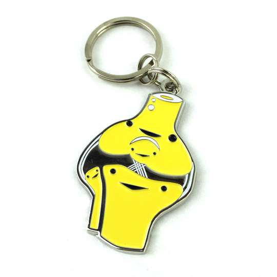 Knee enamel Keychain