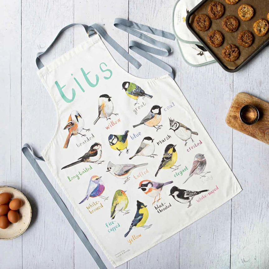 Tits Bird Cotton Apron