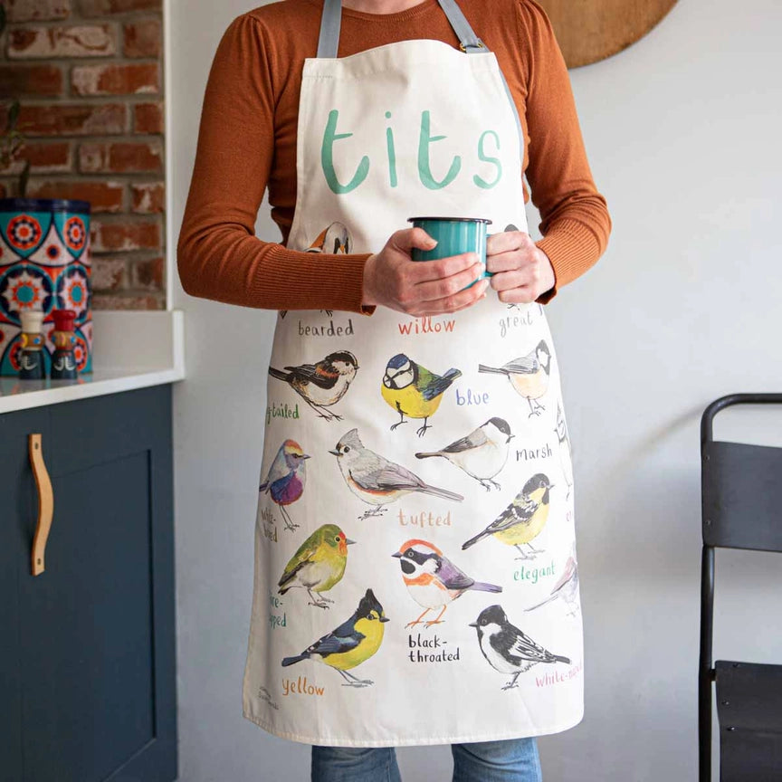 Tits Bird Cotton Apron