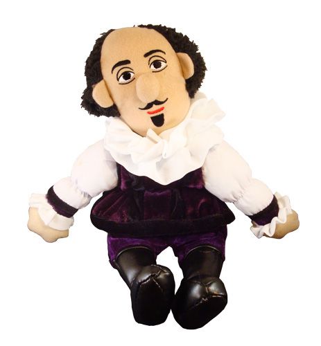 william shakespeare little thinker unemployed philosohoper's guild plush stuffed poetry classic bard gift student writer actor plays cute cuddly elizabethan 