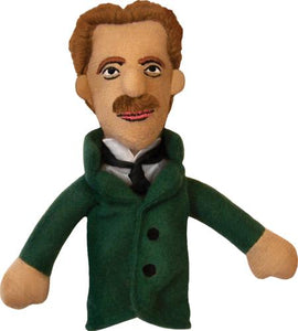 Conduct your own magnetic experiments with this Tesla magnetic finger puppet. On your finger, he's a puppet; on your fridge, he's a mag