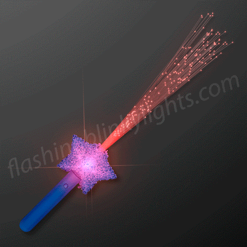 Wish upon a LED Shooting Star Sparkling Fiber Optic Wand! These colorful assorted Fiber Optic Wands are great to pass around as party favors for parties, birthdays, or Halloween. Children and adults will love to play and wave these wands around!