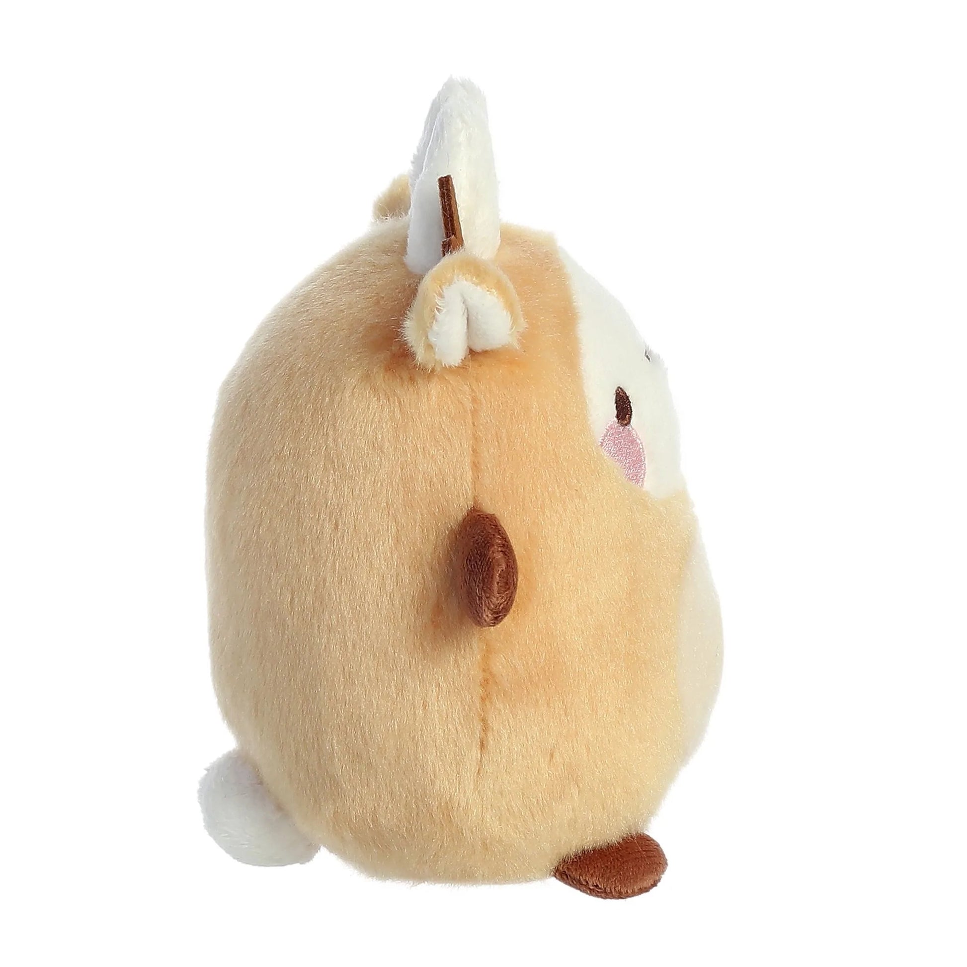 Molang is ready for some winter fun with their adorable reindeer costume! This Reindeer Molang has iconic Molang bunny in a cozy brown reindeer outfit