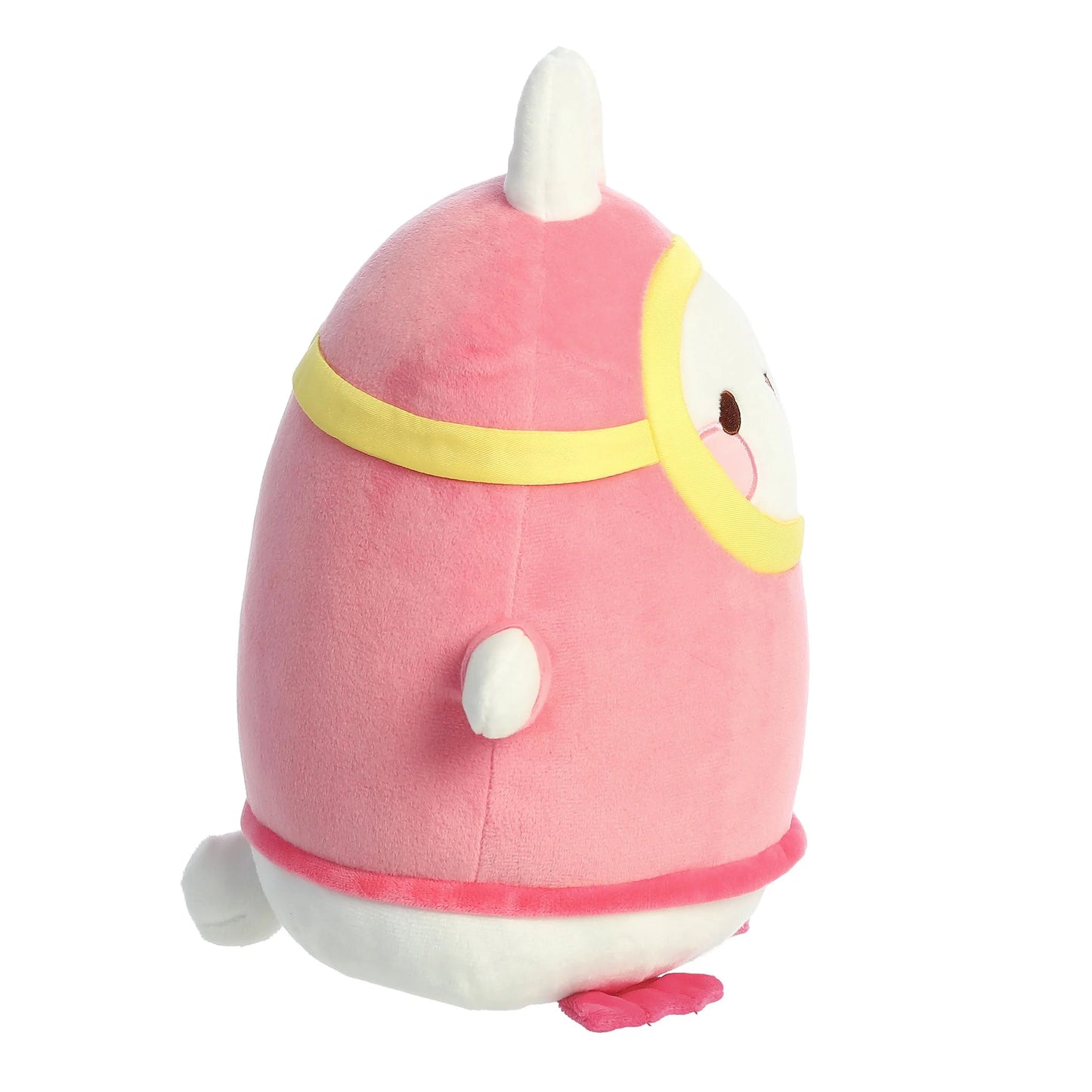 Molang is a kind and affectionate bunny rabbit ready to play! Molang adorns a sweet pink scuba outfit to have nautical fun down in the depths below A plush made with different textured materials and embroidered facial features, Molang can't wait to explore the oceans with you!