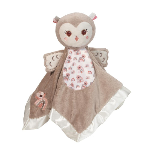 Whooo’s looking forward to indulging in a round of cozy cuddles? Our sweet Nova the Owl plush Snuggler is always eager to spend time with Baby! Crafted in soothing tan colored materials and trimmed with silky satin, our Snuggler is a luxurious sensory experience not to be missed. 