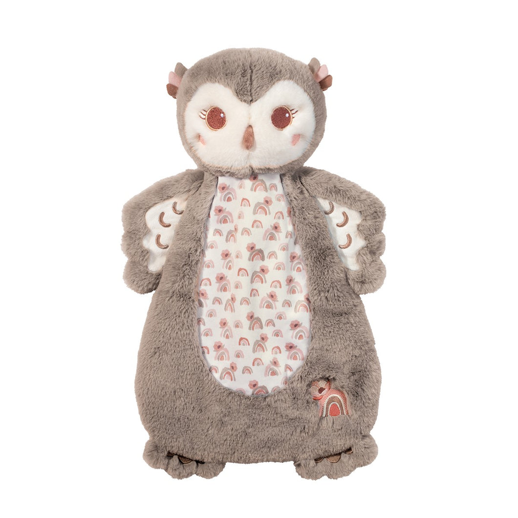Let Nova the plush Owl Sshlumpie carry your baby away on a nighttime adventure! As being nocturnal is in her nature, Nova will happily stay awake through the night to watch over Baby as they sleep.