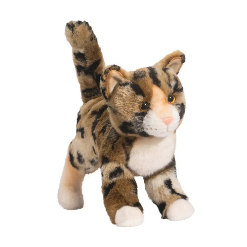 If you’re looking for an eye-catching kitty, Tashette the plush Bengal Cat is sure to be a crowd pleaser! She sports a velvety soft coat of plush fur in tones of creamy tans and chocolately browns. An exotic pattern of black spots dapples her body and gives her an elegant appearance.