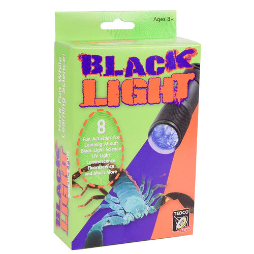 black light science fun tedco toys uv light science kit luminescence fluorescence ages 8+ fun 8 activities experiments light
