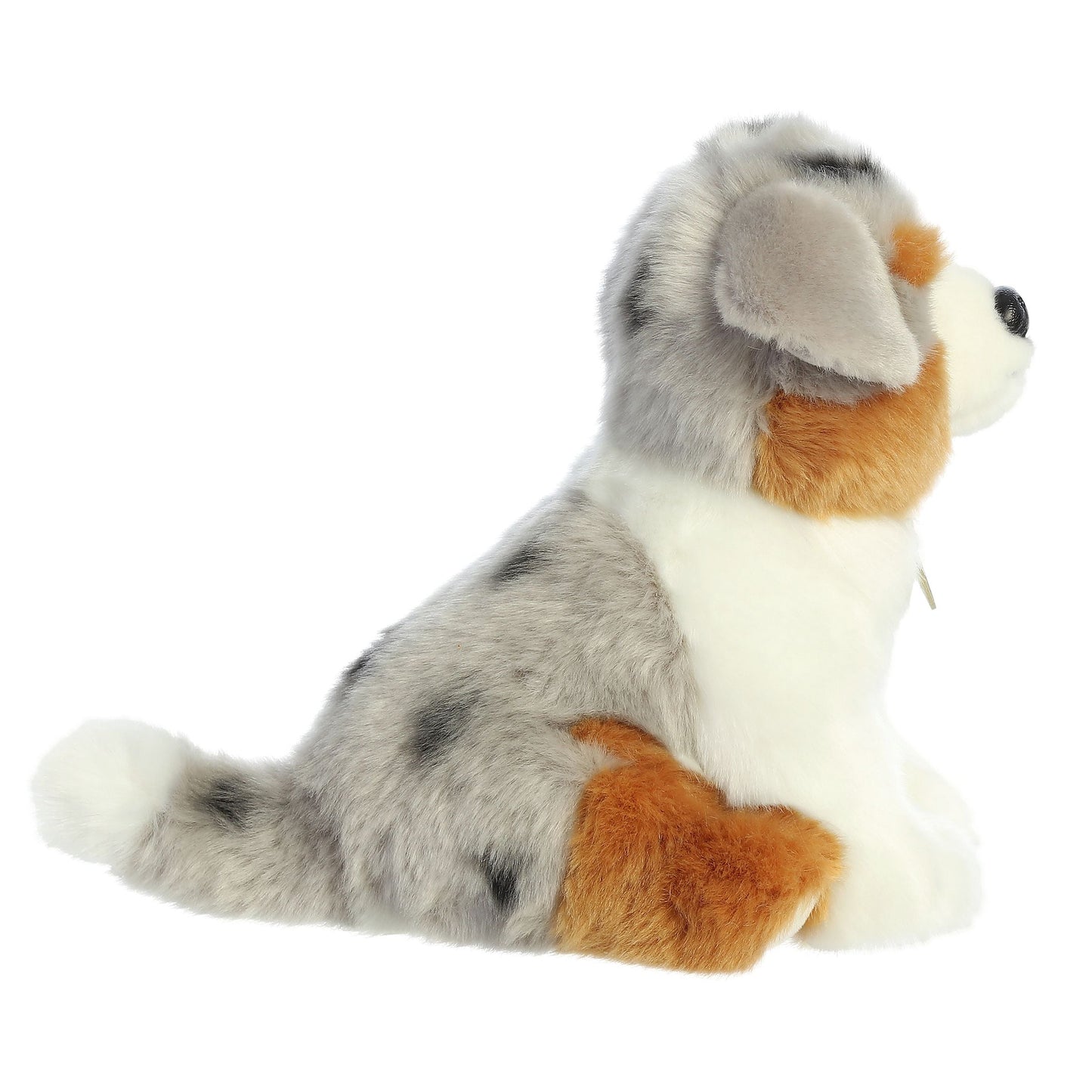 Miyoni features your favorite animals in plush form with a simultaneously realistic and adorable design! This Aussie pup is an Australian Shepherd breed with a mixed color coat and adorable puppy face.