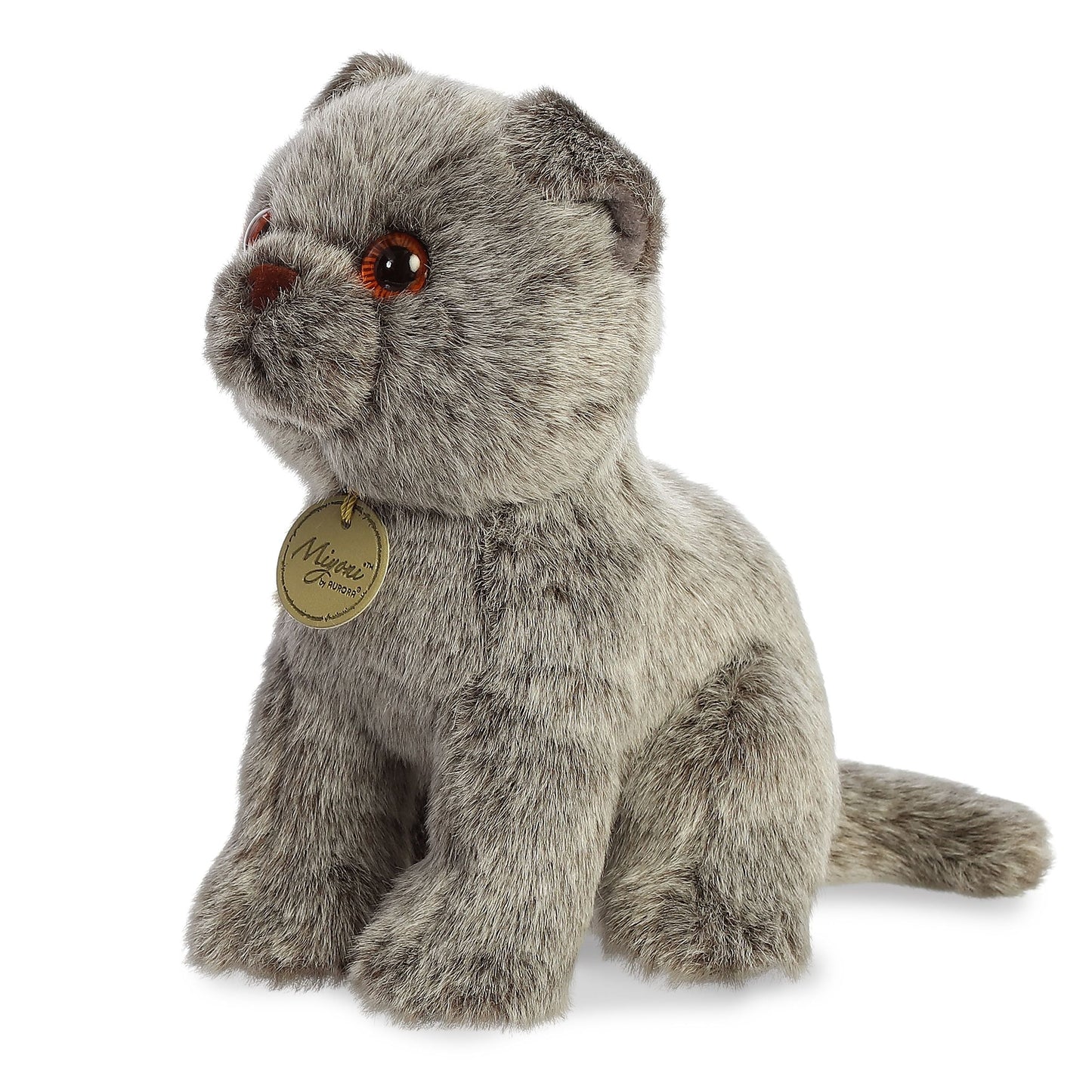 Miyoni features your favorite animals in plush form with a simultaneously realistic and adorable design! This Scottish Fold is a special cat breed where its ears are genetically bend into a curved position