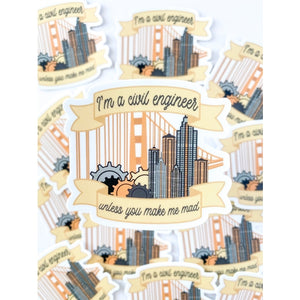 This sticker pack includes the civil engineering sticker, the truss me sticker, and the I’m a civil engineer sticker. These stickers are perfect for anyone who loves civil engineering! They can be easily placed on laptops, iPads, journals, water bottles, and many other surfaces.