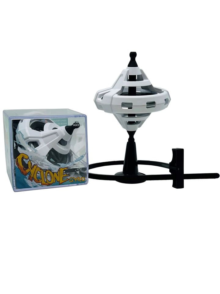 American-Made, Innovative Fun! TEDCO Toys brings you the next generation gyroscope that will engage today's kids, the Cyclone Gyro! Comes with a zip starter and pedestal, ready to play right from the box. Ages 6+