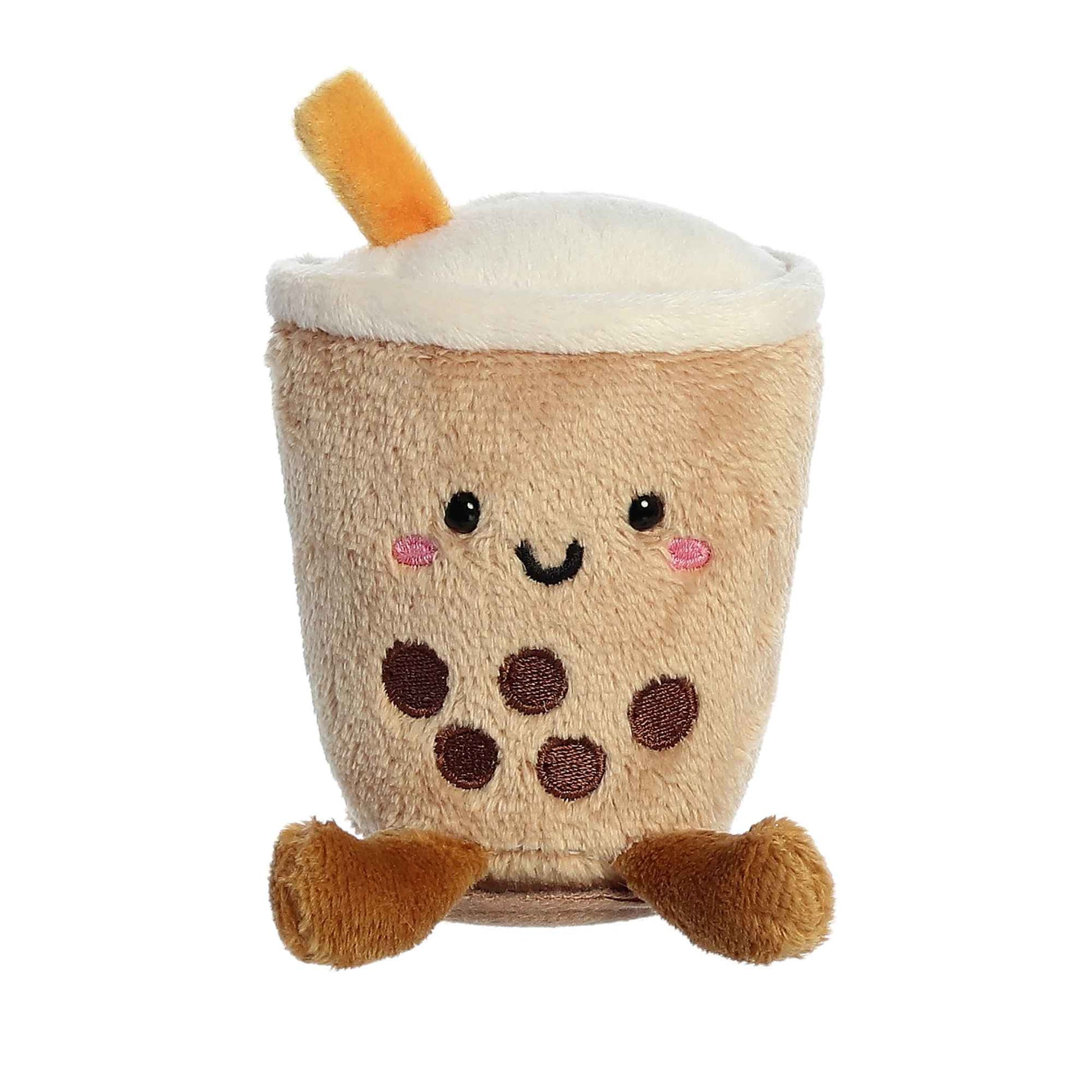 Bubbly Boba is an adorable little bubble boba tea friend.  The perfect gift for any foodie out there!  4.5 inches long from top to bottom High Quality Materials make for a soft and fluffy touch Sweet lovable facial expression This plush contains small parts that are suitable for ages 36 months and older