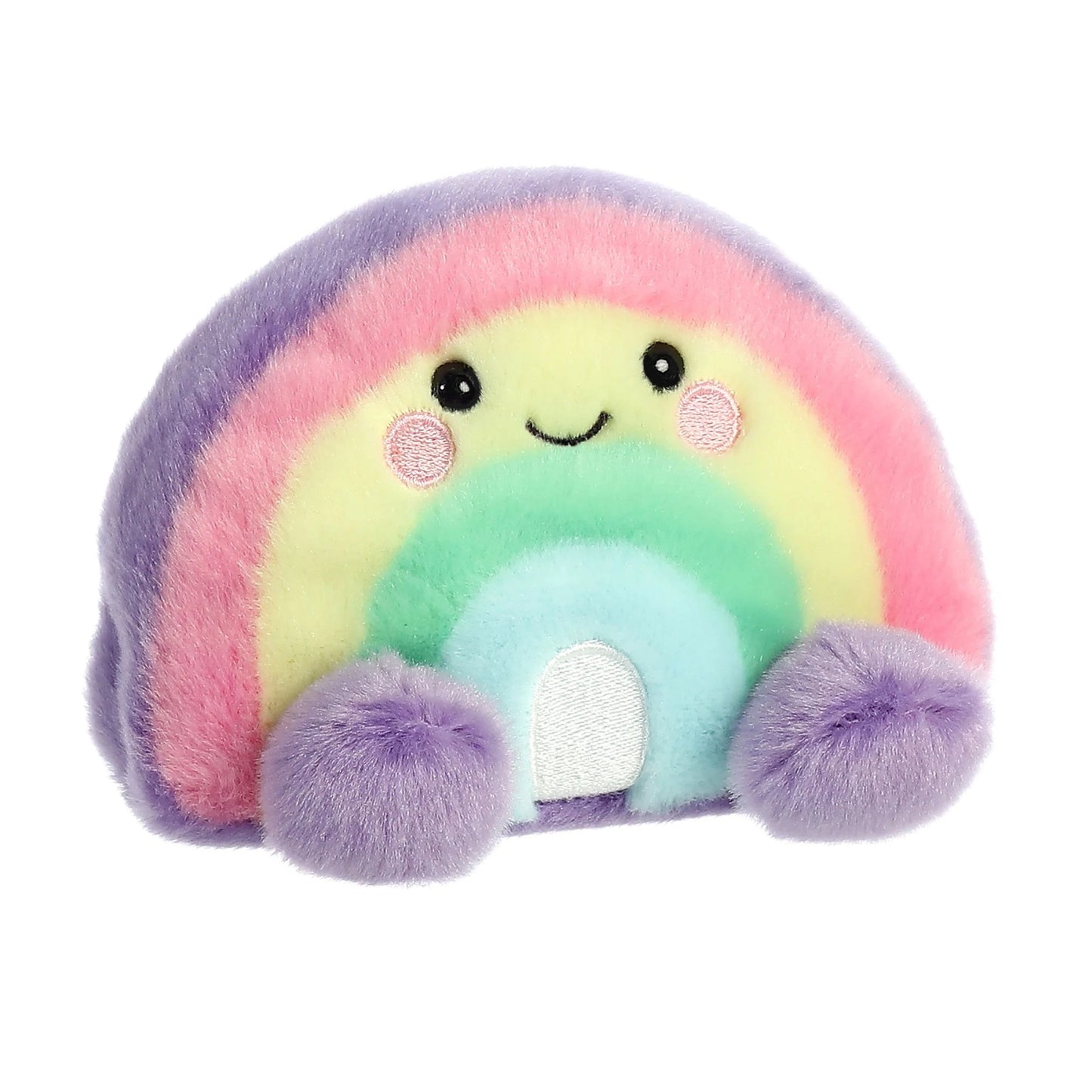 Shining brightly with every color in the rainbow, Vivi is a friend that will show you all the positives and clear skies ahead. Befriend Vivi today.  How I was made:  I am 5 inches in size. I'm made from high quality materials for a soft, fluffy touch. I hold bean pellets suitable for all ages to ensure my quality and stability.