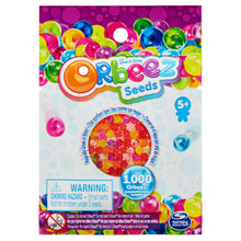 Load image into Gallery viewer, •GROW 1,000 ORBEEZ: Each Color Seed Pack is filled with 1,000 multi-colored Orbeez Seeds! Add the seeds to water and watch them grow! In 4 hours, they’ll be soft, squishy and ready for play!
