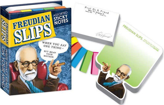 freudian slips unemployed philosopher's guild booklet sticky notes shapes sizes assorted sigmund freud personal stationary gift psychiatrists psychologists psychology stationary notes notepad sticky notes 