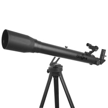 Load image into Gallery viewer, Mount’s slow-motion control cable allows for fine adjustments to telescope’s position. Full size tripod is fully adjustable and includes an accessory tray for holding extra eyepiece.
