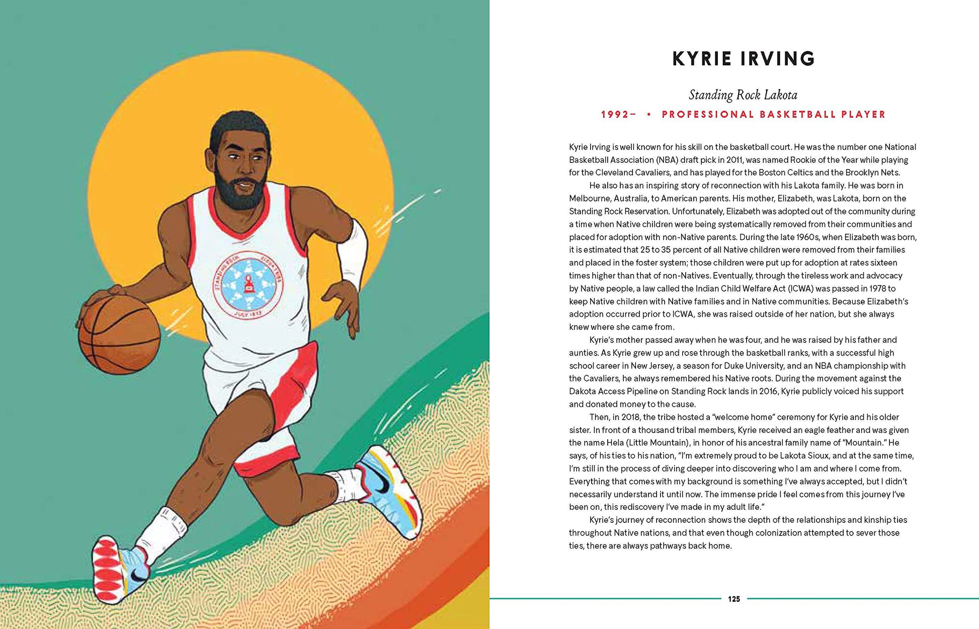 An accessible and educational illustrated book profiling 50 notable American Indian, Alaska Native, and Native Hawaiian people, from NBA star Kyrie Irving of the Standing Rock Lakota to Wilma Mankiller, the first female principal chief of the Cherokee Nation