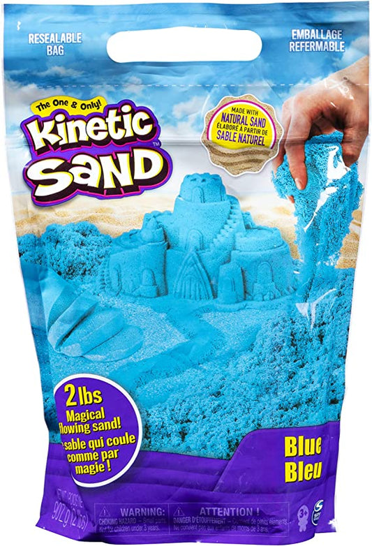 SQUEEZABLE FUN: Kinetic Sand is 98% sand & 2% magic! Pull it, shape it & mold it to create incredible sand art. Kinetic Sand sticks to itself & not to kids so it can be easily cleaned up & stored!