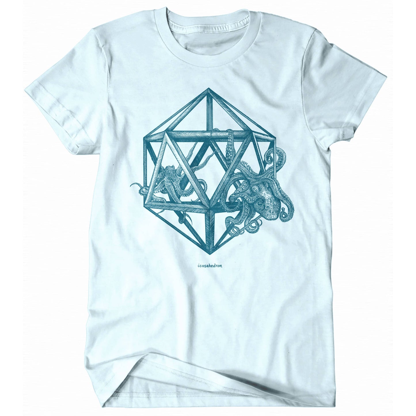 Icosahedron T-Shirt with Octopus