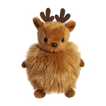 Load image into Gallery viewer,  With a pair of soft brown antlers on top of his head, the Floofy Reindeer is a handsome chap, and is bound to be a stable influence in your life. You’ll even get a great night’s sleep with this little reindeer beside you, because unlike Rudolph, this one is not a ‘light’ sleeper
