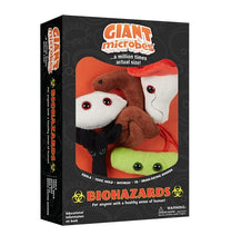 Load image into Gallery viewer, biohazards giant microbes ebola toxic mold anthrax TB brain eating amoeba plush microbes fun unique educational collectible contagiously humorous ages 3+ 
