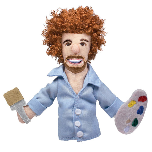 bob ross magnetic personality finger puppet unemployed philosopher's guild brush paint painting art artist sink fridge studio fun 4