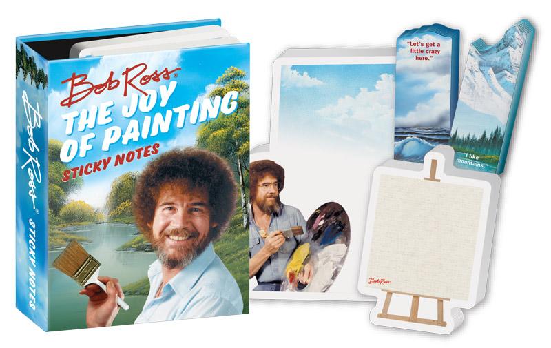 bob ross the joy of painting sticky notes unemployed philosopher's guild calm booklet images handy markers unique sticky note stationary spark joy paint painting happiness gift art artist