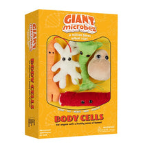 Load image into Gallery viewer, body cells giantmicrobes giant microbes cells bacteria microbial healthy bone cell fat cell nerve cell hair muscle cell ages 3+ toy toys plush stuffed microbes disease cells biology doctor nurse nurses doctors medical 
