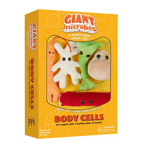 body cells giantmicrobes giant microbes cells bacteria microbial healthy bone cell fat cell nerve cell hair muscle cell ages 3+ toy toys plush stuffed microbes disease cells biology doctor nurse nurses doctors medical 