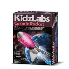 Load image into Gallery viewer, kidzlabs cosmic rocket 4m science kit family rocket science scientists rocket components graphics stickers launch pad 6&quot; rocket vinegar baking soda blast off ages 7+
