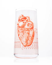 Load image into Gallery viewer, Get your heart pumping with this Anatomical Heart Drinking glass topped off with your favorite cold brew.
