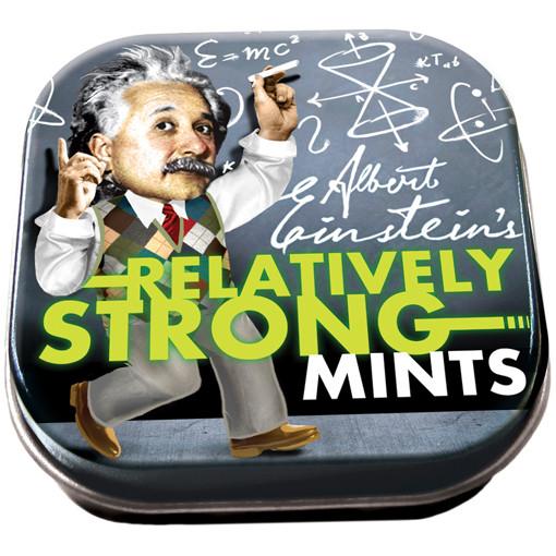 einstein's relatively strong mints pocket sized tin minty mind boost sorbitol natural and artificial flavors magnesium stearate potassium acesulfame 
