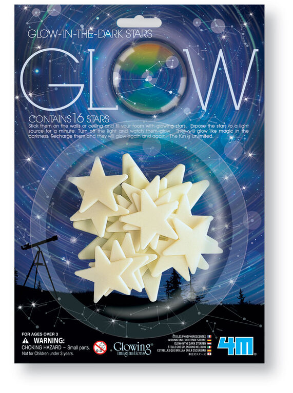 glow stars 4M beauty night sky childs bedroom decorate walls ceilings soft foam assorted stars adhesive space enthusiasts anxious ages 3+ white stars stars home glow decor decoration fun popular exciting 