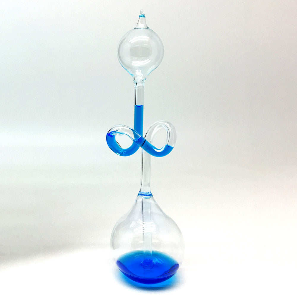 hand boiler tedco toys classic science toy base blue liquid boil glass vessel fragile charles' law energy transfer accessory decor office teaching explain scientific term 7" tall ages 14+ 