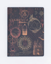 Load image into Gallery viewer, Use this deep velvety purple Alchemy Hardcover Notebook to take data in your modern chemistry class or to plan your next experiments.
