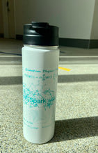 Load image into Gallery viewer, Are you thirsty for knowledge? Well there is no better way to quench that than with a Spark Physics Water Bottle! This water bottle is perfect whether you are studying quantum physics, or just on the go! 
