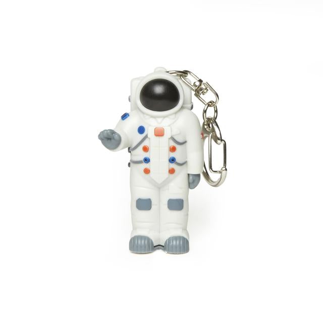 astronaut keychain kikkerland iconic pocket size space explorer led light visor sound noise one small step for man one giant leap for mankind space keys awesome cool