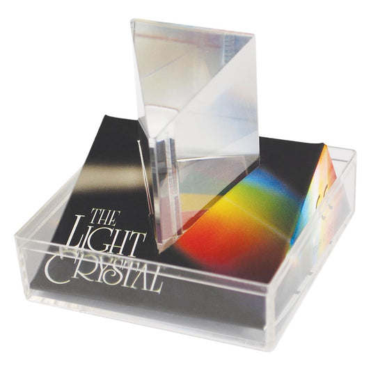 light crystal prism 2.5" fascinate demonstrate rainbow colors natural sunlight bevel cut reflect kaleidoscopic pattern imaginative acrylic ages 8+ 